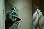 Soldier Waiting in a Corner