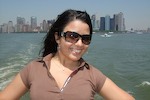 Enjoying the ferry ride