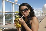 Sipping the best piña colada ever!